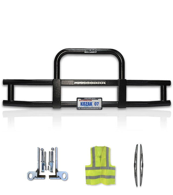 Grille Bumper Guard Black with Built-in 16" 2012-2021 Kenworth T680
