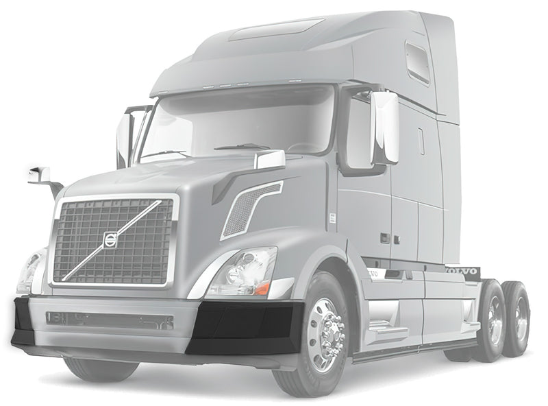 Bumper Corners No Fog Holes Plastic Set 2004-2015 Volvo VNL