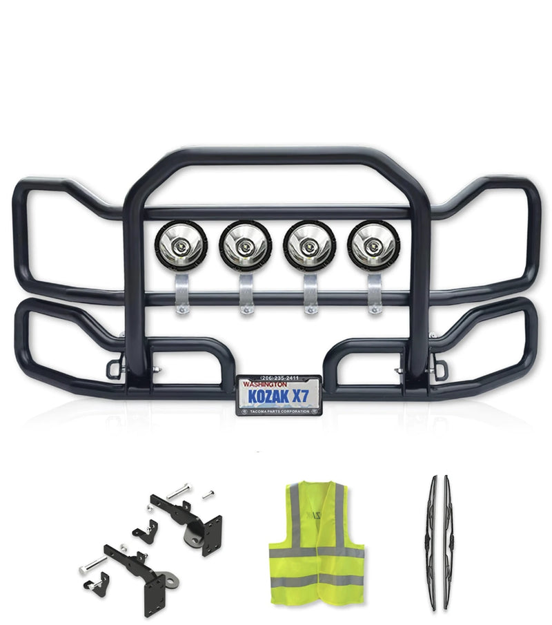 Front Grille Bumper Guard Large Black Peterbilt 386