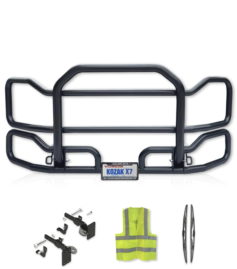 Front Grille Bumper Guard Large Black 2022+ Peterbilt 579 NO Fog