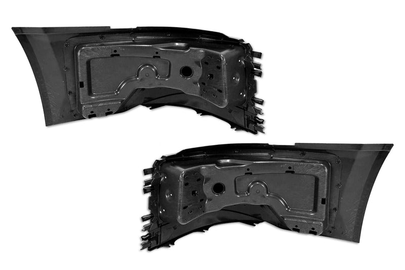 Bumper Corners No Fog Holes w/ Chrome Trims Set 2004-2015 Volvo VNL