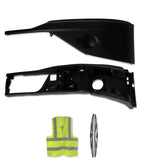 Bumper Corners Without Fog Hole Black Driver Set 2022+ Kenworth T680