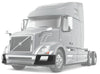 Bumper Corners No Fog Holes w/ Chrome Trims & Brackets Set 2004-2015 Volvo VNL
