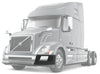 Bumper Corner No Fog Hole Plastic w/Chrome Trims Driver 2004-2015 Volvo VNL