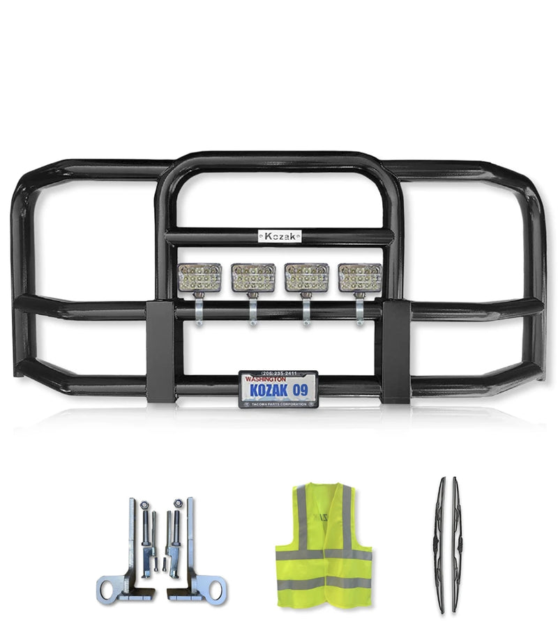 Full Front Grille Guard Black 2022+ Kenworth T680 Next Gen - No Fog