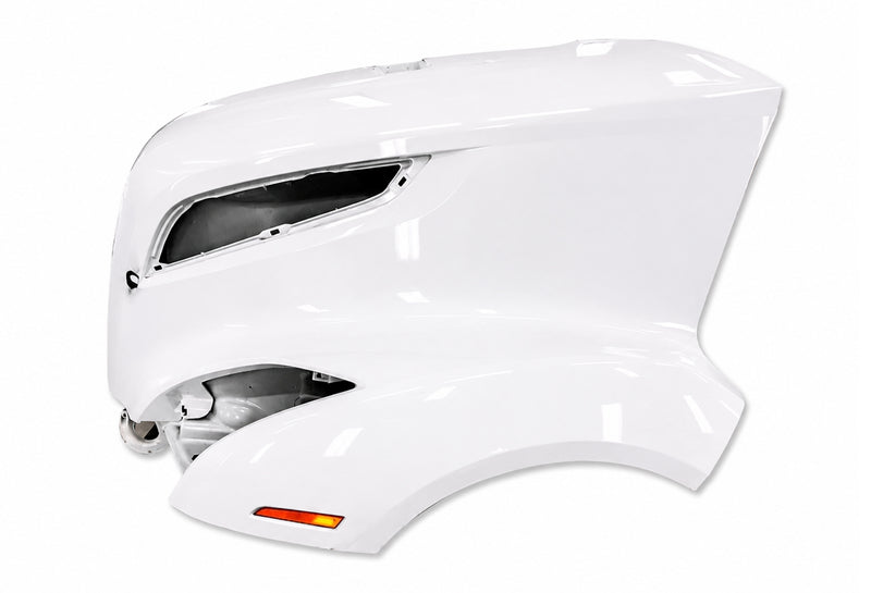 Hood Shell Fiberglass w/ with Turn Marker Lights 2018+ Volvo VNL