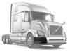Bumper Corner with Fog Hole Plastic Passenger 2016-2017 Volvo VNL