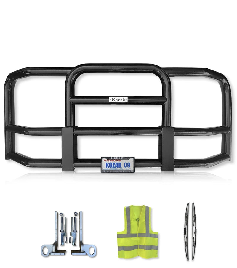 Full Front Grille Guard Black 2022+ Kenworth T680 Next Gen - No Fog