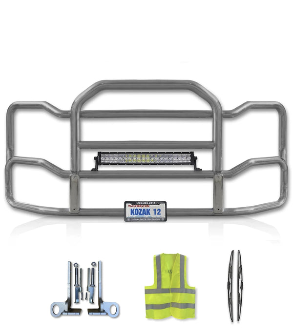 Grille Guard Large Chrome with Lights 2013-2021 Peterbilt 579