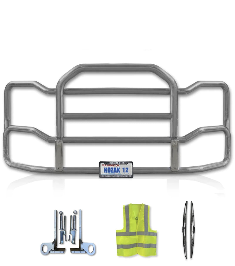 Grille Guard Large Chrome with Lights 2013-2021 Peterbilt 579