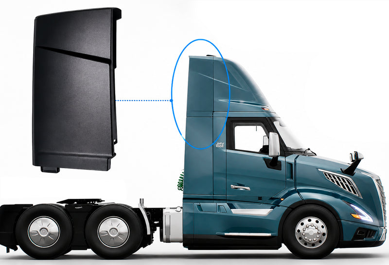 Cabin Fairing Upper Air Deflector with Brackets Passenger 2025 2026 Volvo VNL 300 New