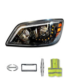 Headlight LED 12V Black Driver 2014-2016 Hino