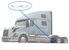 Stripe Chrome Trim for Rear Step Fairing Panel 37" (95 cm) Driver Side (14L) 2004-2017 Volvo VNL