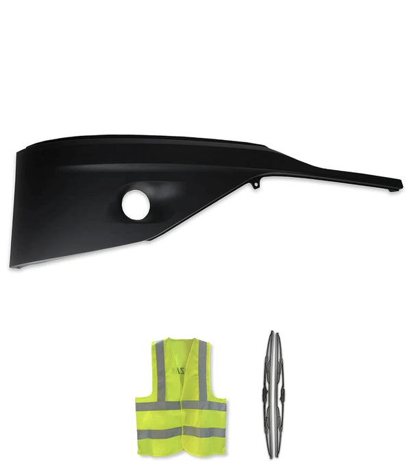 Bumper Cover Black Plastic With Fog Hole Passenger 2022+ Kenworth T680