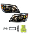 Headlights LED 12V Black Set 2014-2016 Hino