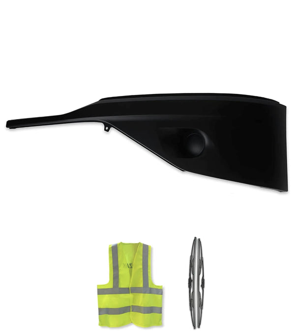 Bumper Cover Black Plastic Without Fog Hole Driver 2022+ Kenworth T680