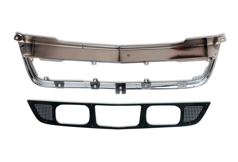 Center Bumper Chrome Trim and Screen with Fog Holes International LT625