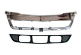 Center Bumper Chrome Trim and Screen with Fog Holes International LT625