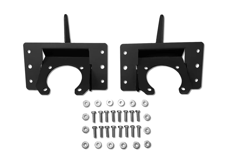 Kozak Black Plastic Bumper Extension Corners Pair With Brackets for Kenworth T660 - 