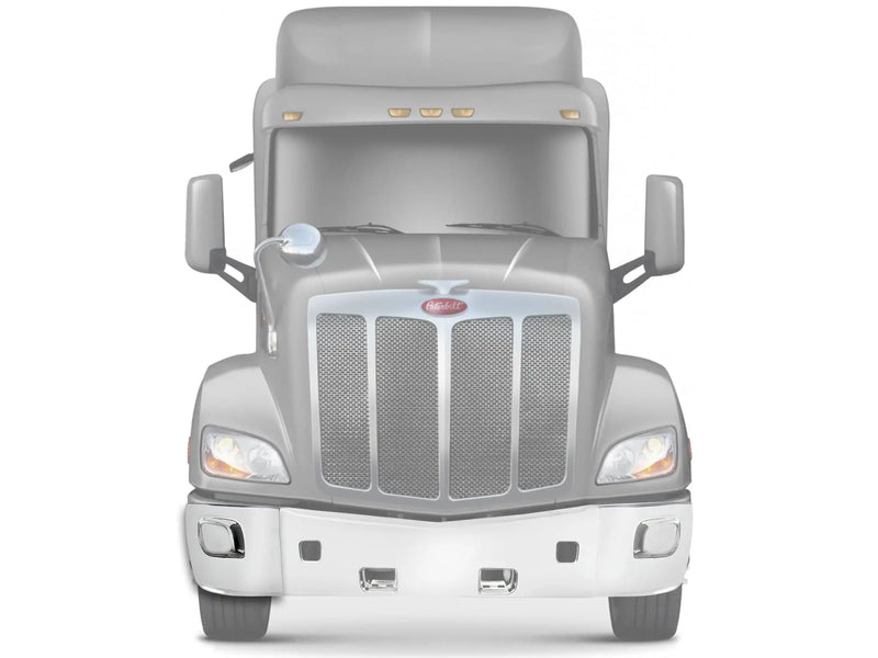 Chrome Plastic Bumper Corner Right Side No Fog Light Hole for Peterbilt 579 - 