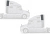 Upper Wind Cab Cabin Fairing w/Brackets Set Driver & Passenger 2018-2024 Volvo VNL