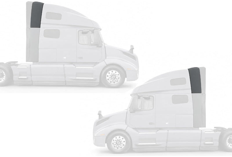 Upper Wind Cab Cabin Fairing w/Brackets Set Driver & Passenger 2018-2024 Volvo VNL