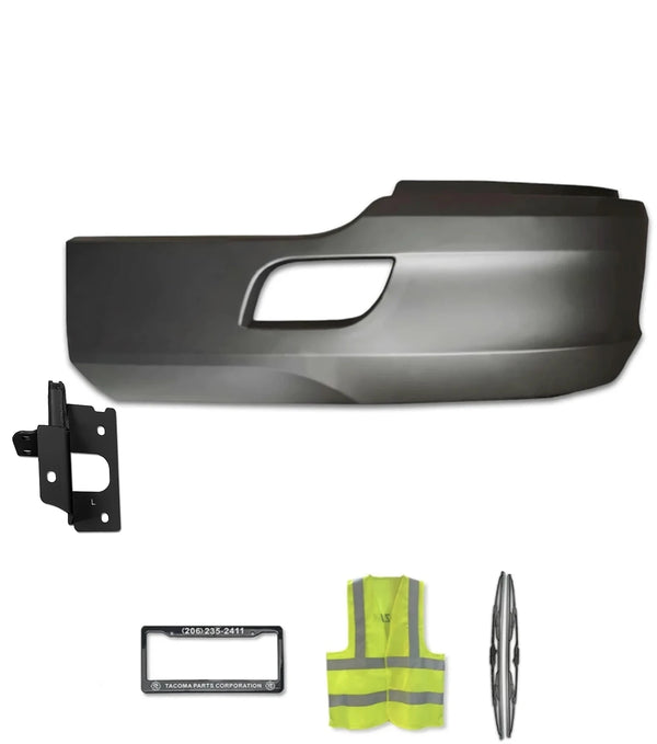 Bumper Extension Corner Plastic Black Driver Kenworth T680