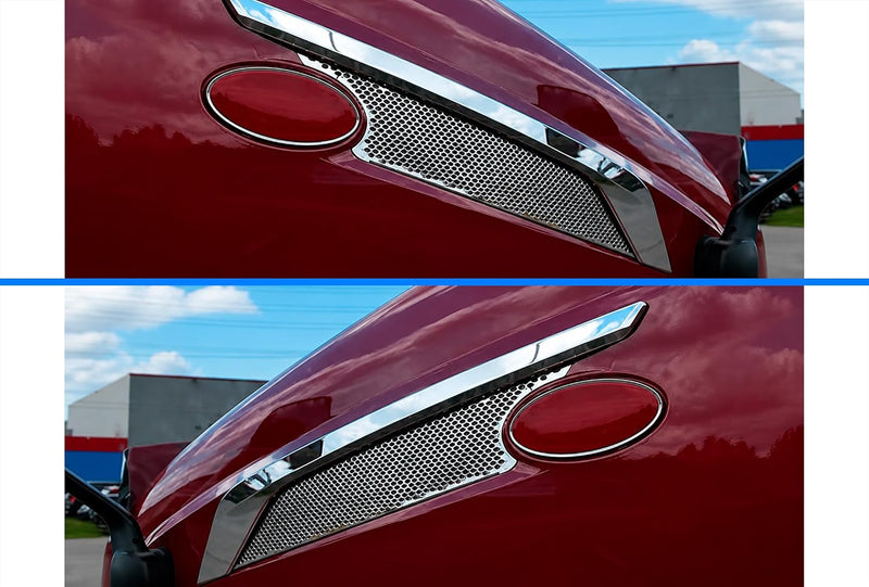 Chrome Hood Air Intake Bezels Set 2022+ Peterbilt 579