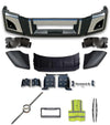 Bumper Set W/ Fog Holes, Chrome Trim & Air Flow Deflector & Brackets 2018+ Volvo VNL VNR