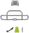 Gray Front Grille Deer Moose Bumper Guard 2008-2017 International ProStar (plastic bumper)