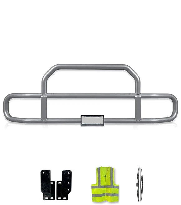Gray Front Grille Deer Moose Bumper Guard 2004+ Mack Granite GU713 (Set-Back)