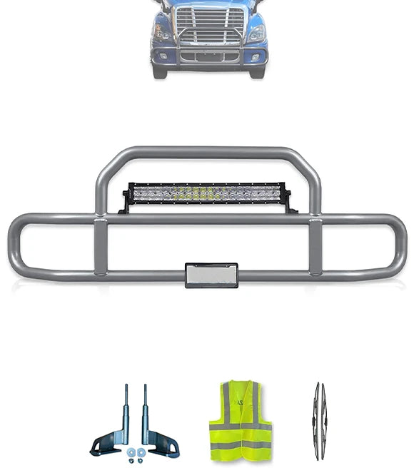 Gray Front Grille Deer Moose Bumper Guard 2008-2017 Freightliner Cascadia 125 113