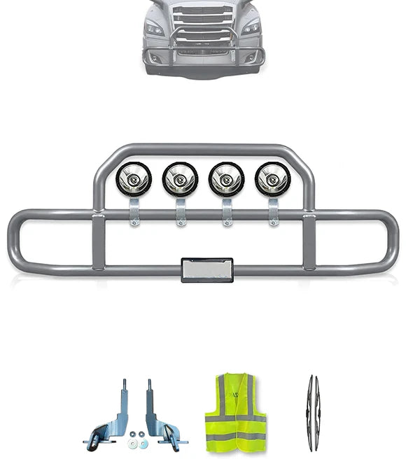 Gray Front Grille Deer Moose Bumper Guard 2018+ Freightliner Cascadia 126 116