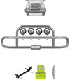 Gray Front Grille Deer Moose Bumper Guard 2018+ International LT LT625 (plastic bumper w/central fog lights)