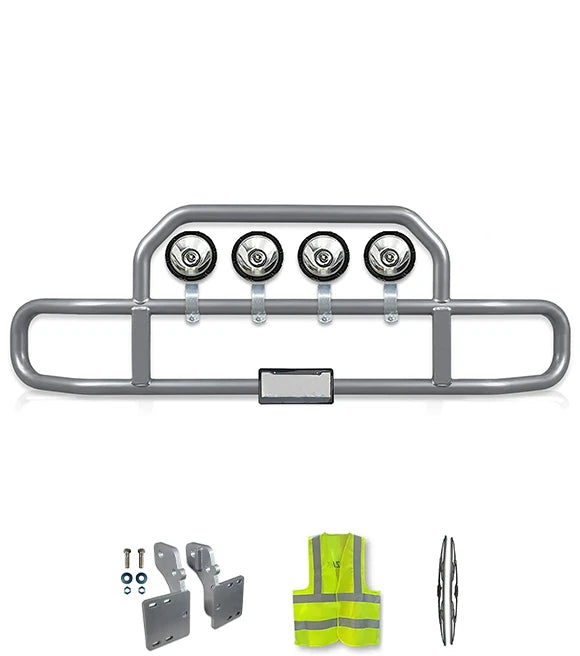 Gray Front Grille Deer Moose Bumper Guard 1999-2003 Mack CH Set-Back