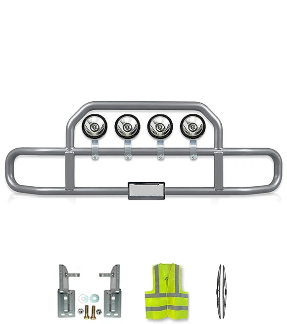 Gray Front Grille Deer Moose Bumper Guard 2004+ Mack CH Set-Back