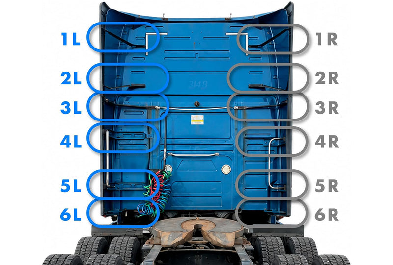 Upper & Lower Wind Cab Fairing Support Brackets Set 1L 2L 3L 4L 5L 6L Driver 2018-2024 Volvo VNL