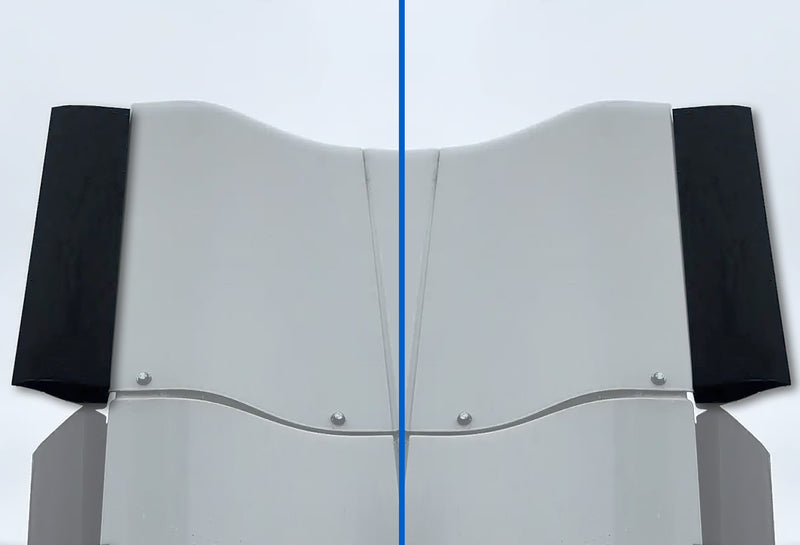Top Wind Fairing Cab Extenders with Trim Moldings Set International LT625