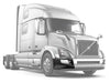Bumper Corner w/ Fog Hole w/Chrome Trims & Bracket Passenger 2016-2017 Volvo VNL
