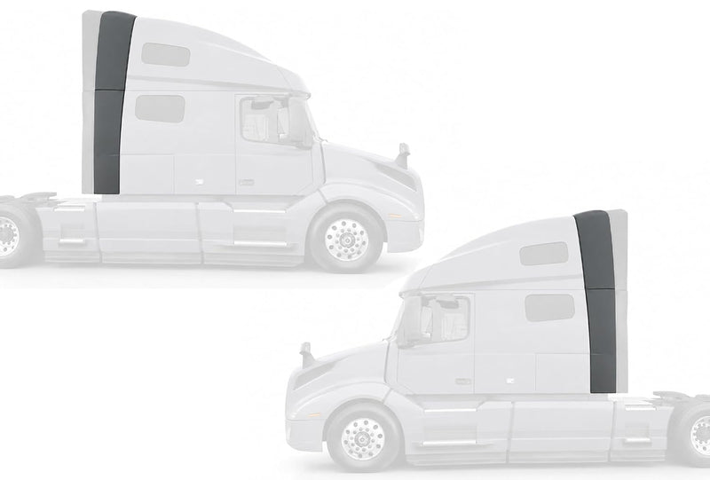 Upper and Lower Wind Cab Cabin Fairings w/Brackets Full Set Passenger & Driver 2018-2024 Volvo VNL