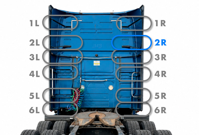 Top Lower Wind Cab Fairing Support Bracket 2R Passenger 2018-2024 Volvo VNL