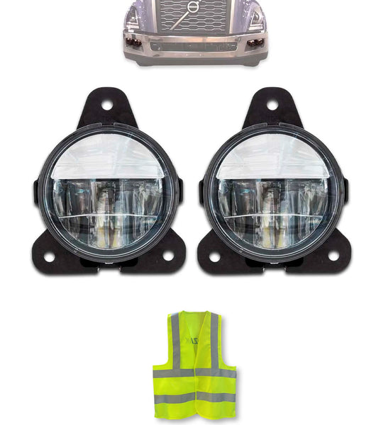 EVERESTHD Amber LED Hood Marker Lights For Volvo VNL VNR VNX (2018+) - DOT/SAE Certified
