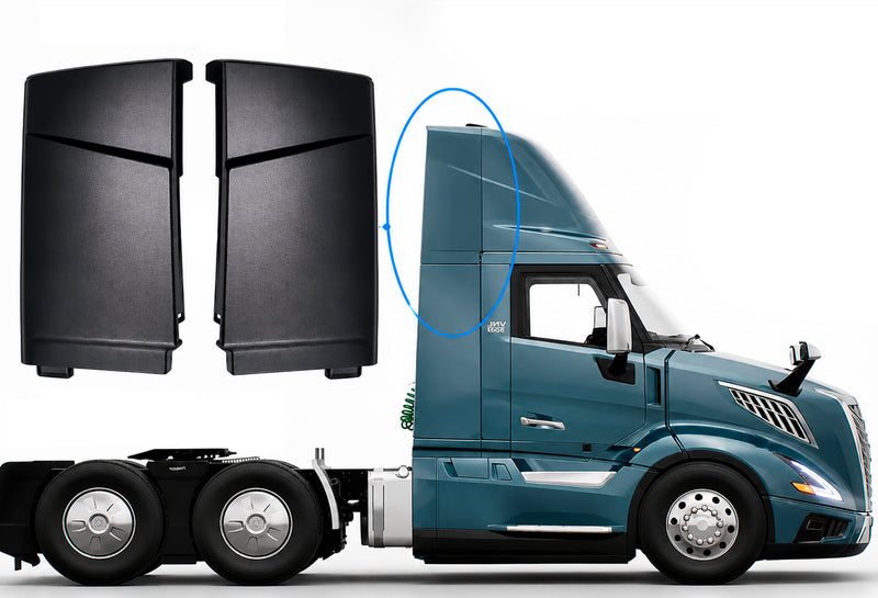 Cabin Fairing Upper Air Deflectors with Brackets Set 2025 2026 Volvo VNL 300 New