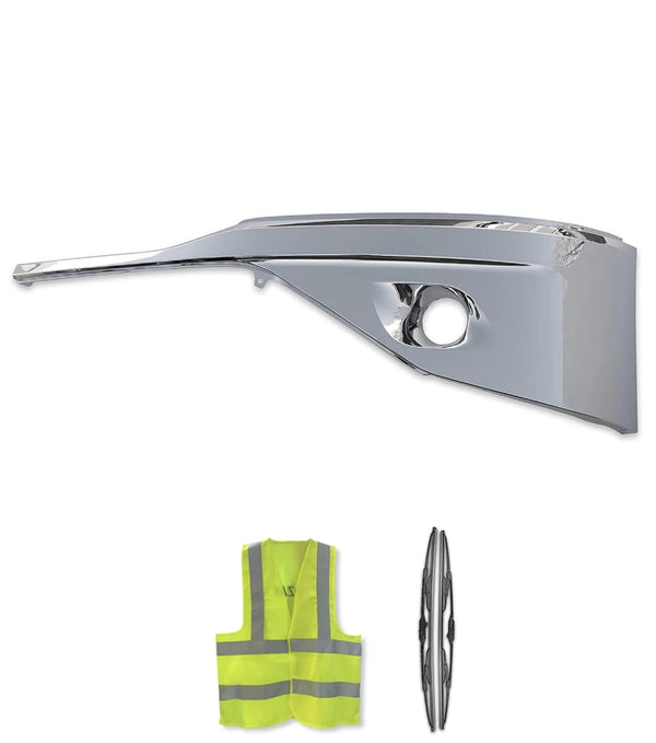 Bumper Cover Chrome With Fog Hole Driver 2022+ Kenworth T680