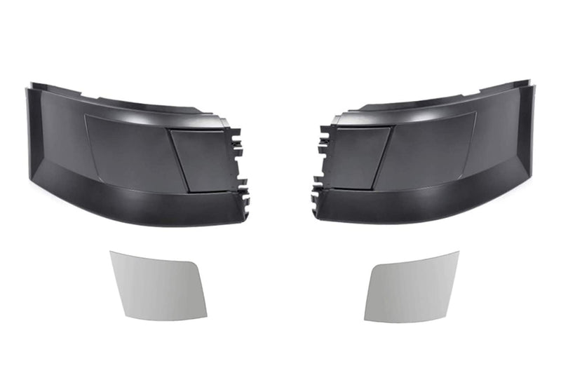 Bumper Plastic No Fog Hole and Chrome Trim Set 2004-2015 Volvo VNL