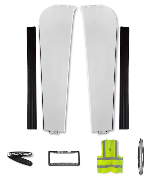 Top Cabin Wing Fairings w/ Stripe Narrow Version Set 2008-2017 Freightliner Cascadia
