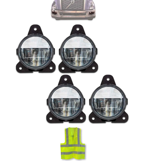 LED Fog Lights Lamps and Driving Lamps 4 Pcs 2018+ Volvo VNL