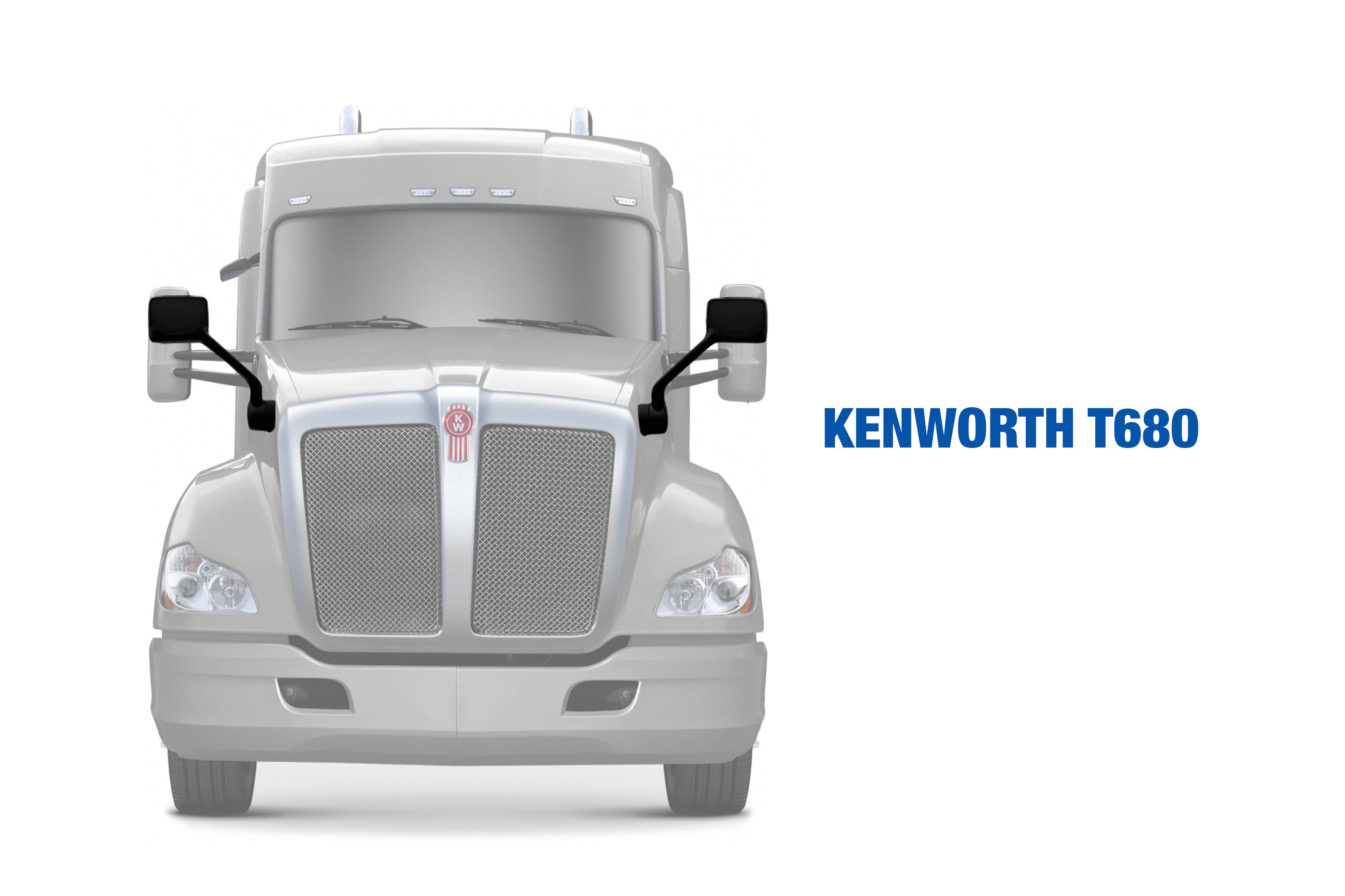 Hood Mirrors Black Set 2011-2021 Kenworth T680 – Tacoma