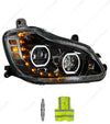 UNITED PACIFIC 35744 Black 10 LED Headlight for 2013-2021 Kenworth T680, Passenger Side