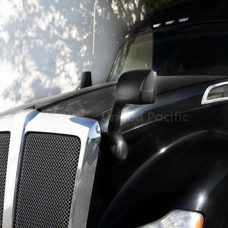 UNITED PACIFIC 42841 Black Hood Mirror For 2013-2021 Kenworth T680 Passenger Side